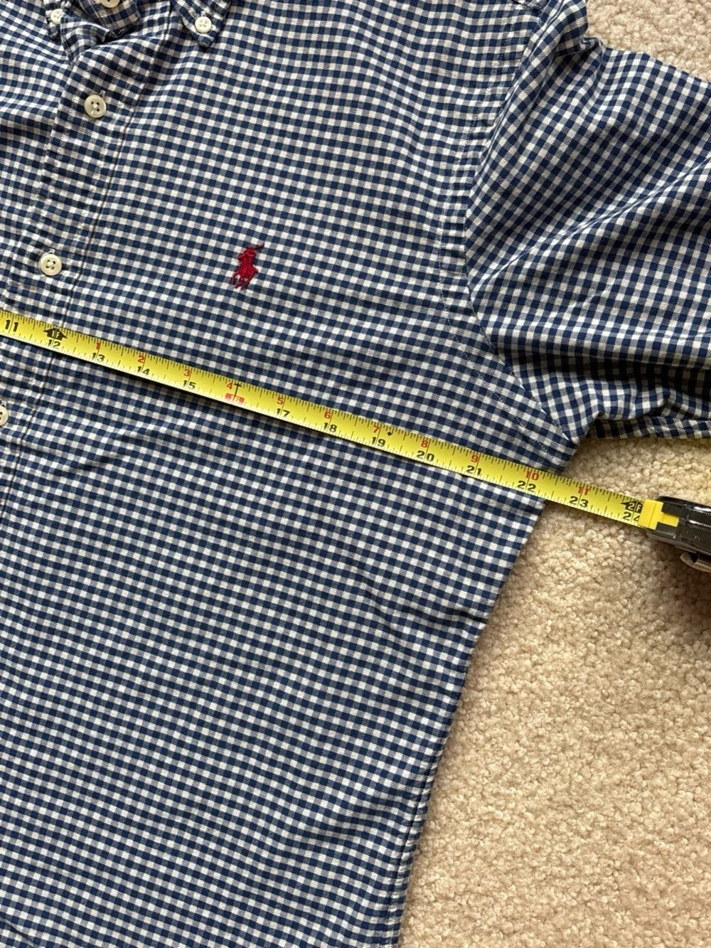 Polo by Ralph Lauren Navy & White Gingham Button-Down Shirt